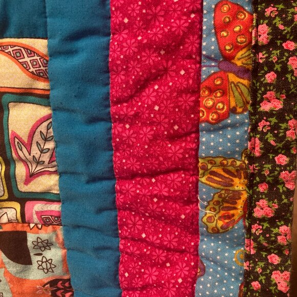 Handmade Quilt Lap Blanket Throw Wall Hanging Quilts For Kids - Picture 7 of 7